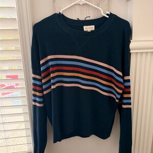 Thread & Supply striped thermal knit pullover sweater.